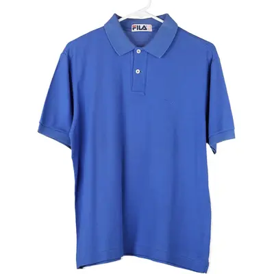 Fila Polo Shirt - Medium Blue Cotton