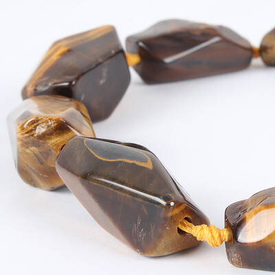 Natural Tiger Eye Gemstone Bead Strands
