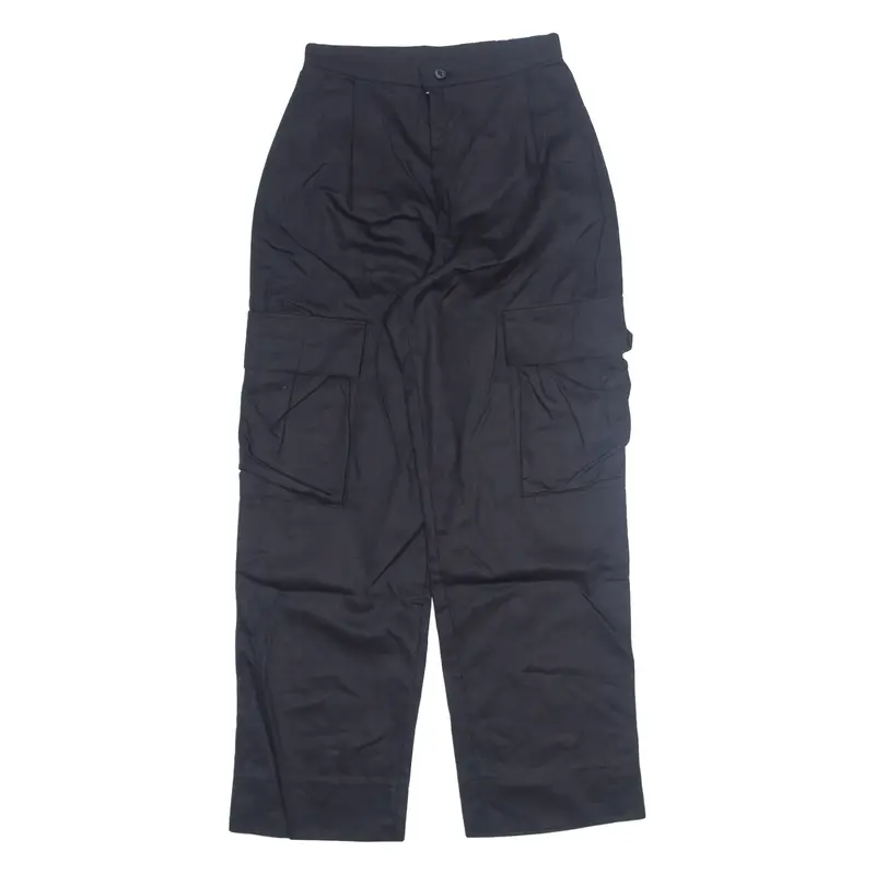 Cargo Womens Trousers Black Loose Straight W27 L30