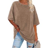 Holafish Women's Oversized T Shirts Acid Washed Heavy Cotton Vintage Unisex Tees Loose Fit Crewneck Short Sleeve Casual Stree...