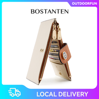 BOSTANTEN Long Wallet for Women Trendy Clutch with Zipper Pockets and Card Slots RFID Blocking Leather Wallet Slim Bifold Pur...