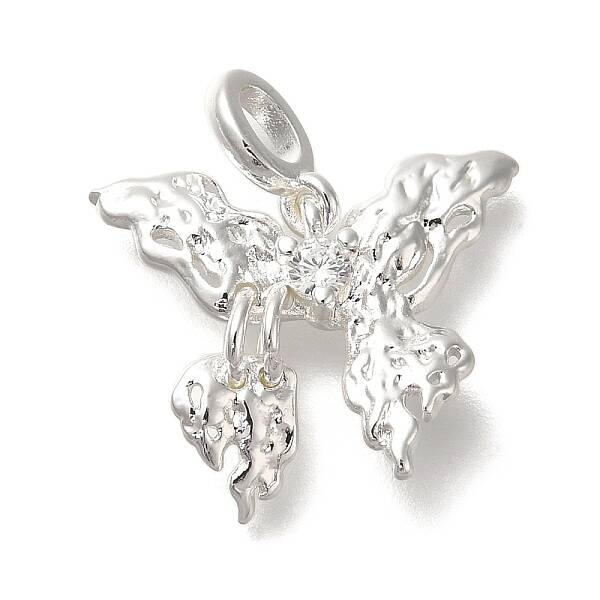Rack Plating Brass Micro Pave Cubic Zirconia Pendants