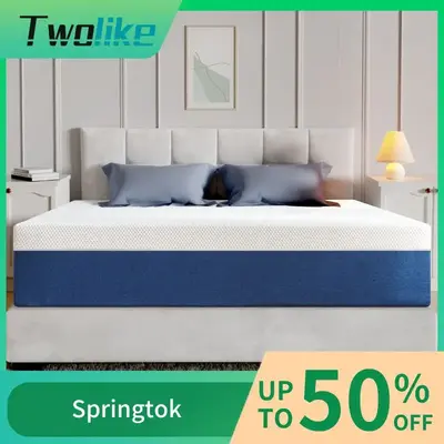 Twolike Memory Foam Mattress, Medium Firm Feel, Removable Washable Mattress Cover, Fiberglass free, Mattress in A Box, 10 inc...