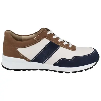 Finn Comfort Prezzo Leather Men's Lace Up Shoes - Atlantic Hielo Almond - Size:US 8 Men