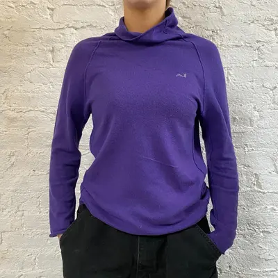 Armani Jeans Jumper - Large Purple Wool Blend