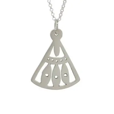 Earth Tlalli Sterling Silver Necklace - with Sterling Cable Chain