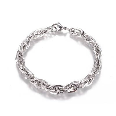 Tarnish Resistant 304 Stainless Steel Rope Chain Bracelets