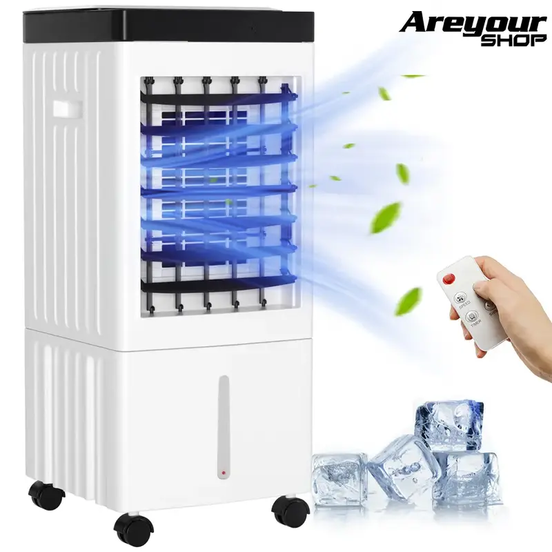 Summer Portable Air Cooler Lightweight 10L Evaporative Cooler Fan 3in1 Cooler with Remote Control&Humidifier,Air Cooling Fan ...