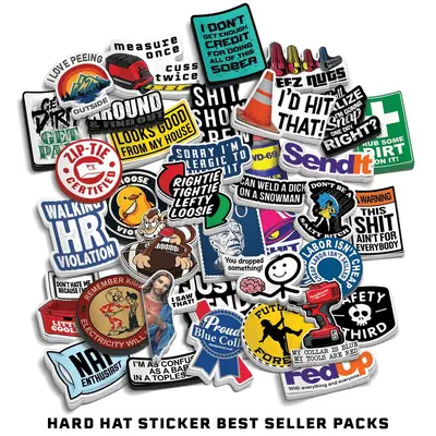 Hard Hat Sticker Best Sellers Pack