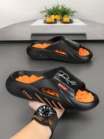 Men's Casual Solid Color Slides, Comfortable Non-slip Soft Slippers for Indoor Outdoor Wear, Slippers for Men, Footwear, Walk...