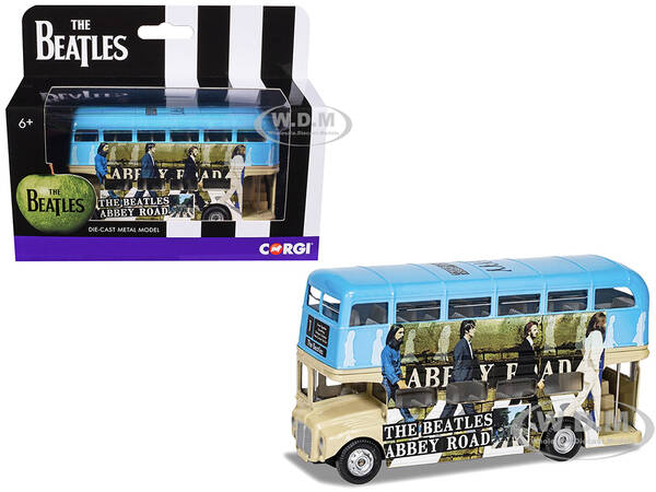 The Beatles London Double Decker Bus Abbey Road Blue and Beige Diecast Model Car by Corgi