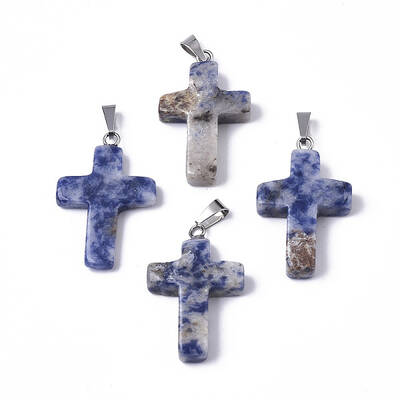 Natural Blue Spot Jasper Pendants