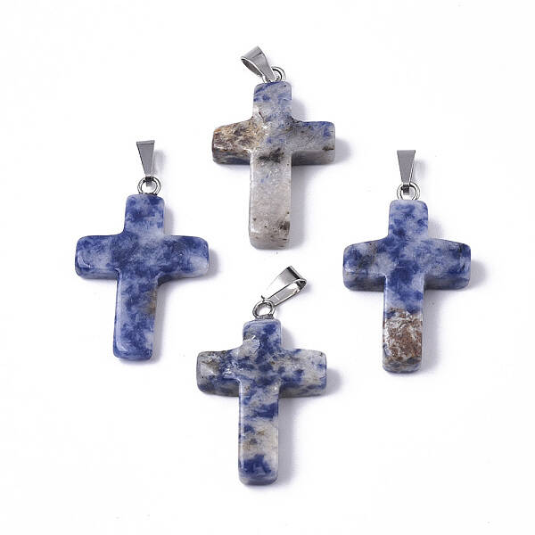 Natural Blue Spot Jasper Pendants