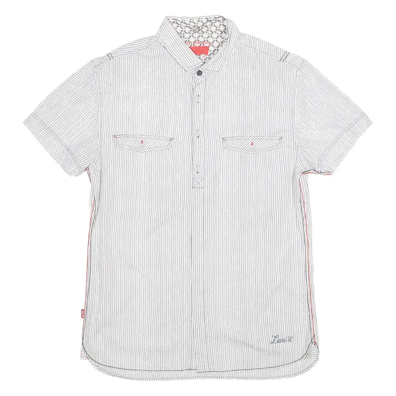 LEVI STRAUSS Mens Shirt Black Striped S