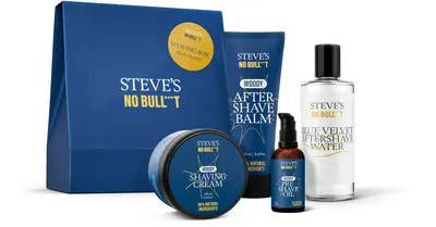 Steves no bull***t Blue Velvet Beard Box - Gift Set