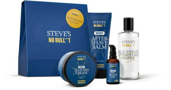 Steves no bull***t Blue Velvet Beard Box - Gift Set