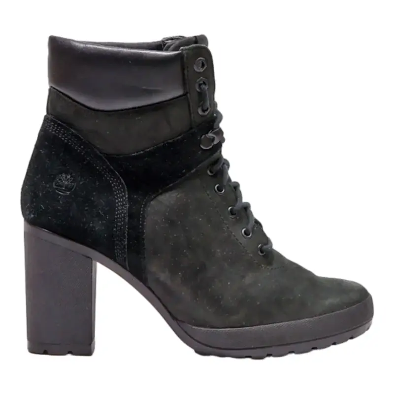 TIMBERLAND Lace-Up Boots Black Leather Womens UK 6.5