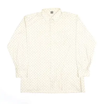METZGER Swiss Made Beige 90s Long Sleeve Shirt Mens L