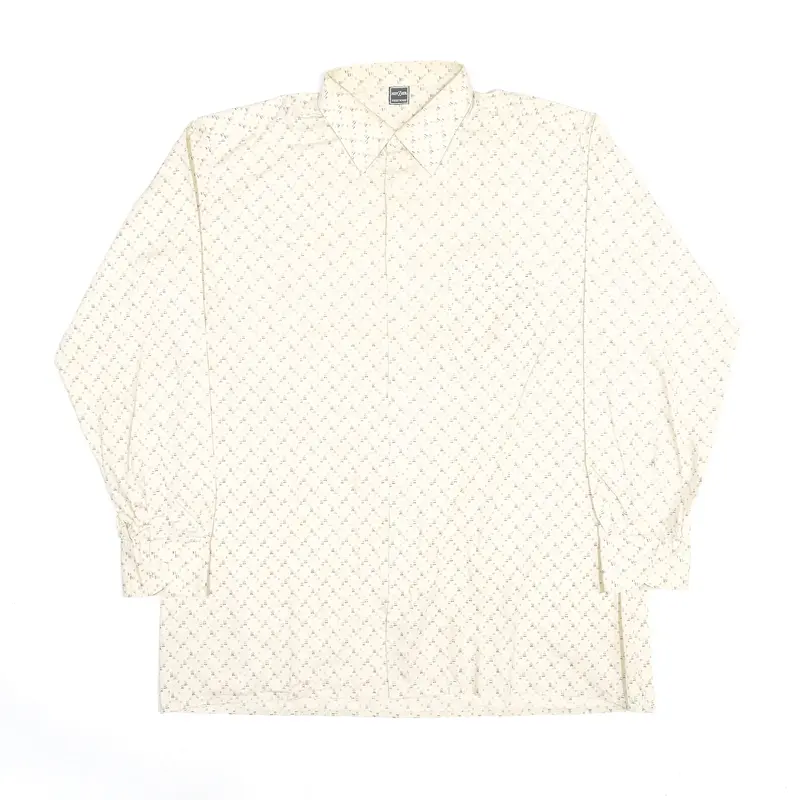 METZGER Swiss Made Beige 90s Long Sleeve Shirt Mens L