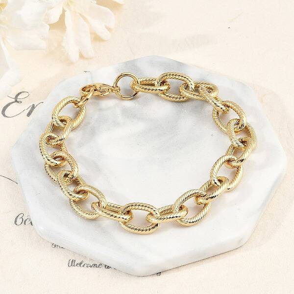 304 Stainless Steel Cable Chain Bracelets for Women Men