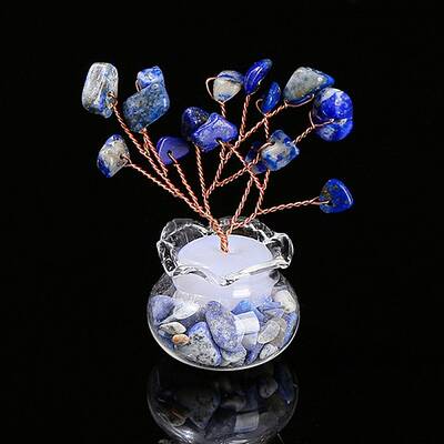 Natural Lapis Lazuli Chips Tree Decorations