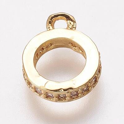 Brass Cubic Zirconia Tube Bails