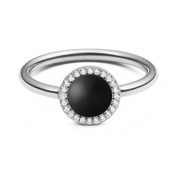Daniel wellington Elegant ring with black agate and crystals Audrey DW0040138 - Circuit: 50 mm