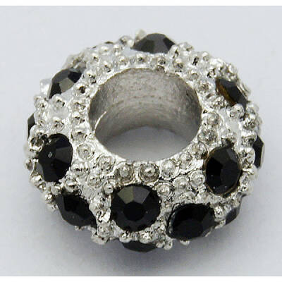 Alloy Rhinestone European Beads