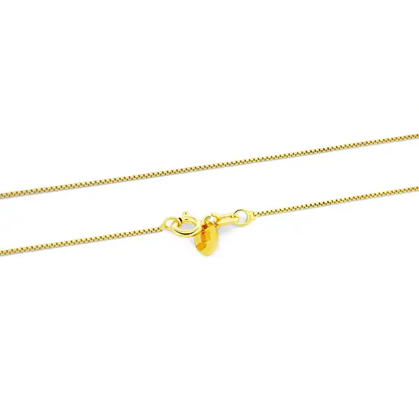 Beneto exclusive Modern silver chain Kostka/Venezia Gold AGS682 CH - Length: 45 cm