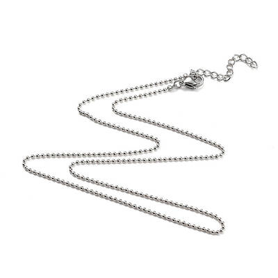 Non-Tarnish 304 Stainless Steel Ball Chain Necklaces