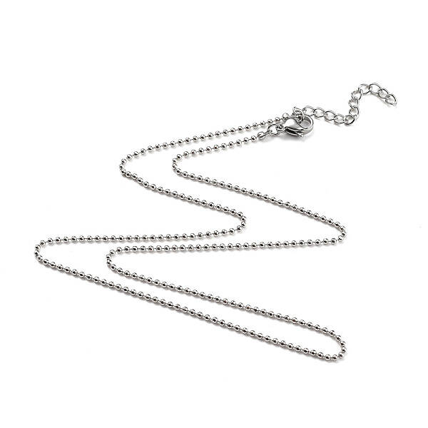 Non-Tarnish 304 Stainless Steel Ball Chain Necklaces