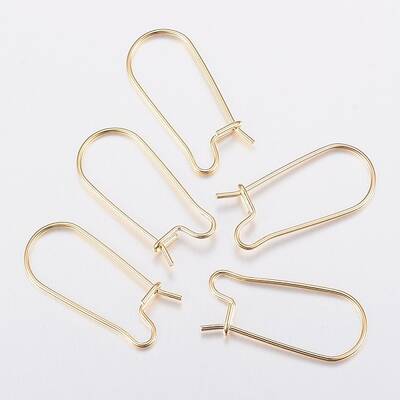 304 Stainless Steel Hoop Earring Findings Kidney Ear Wires