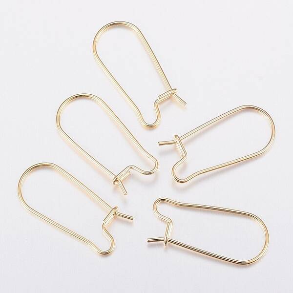 304 Stainless Steel Hoop Earring Findings Kidney Ear Wires