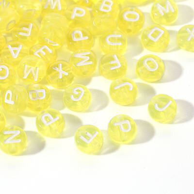 Transparent Yellow Acrylic Beads