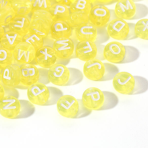 Transparent Yellow Acrylic Beads