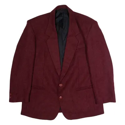 HIGHLAND'S Mens Blazer Jacket Red Tweed Wool XL