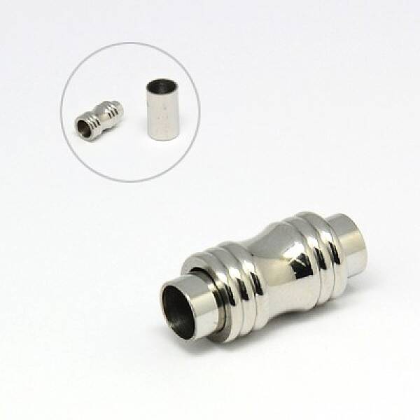 Tarnish Resistant 304 Stainless Steel Magnetic Clasps with Glue-in Ends