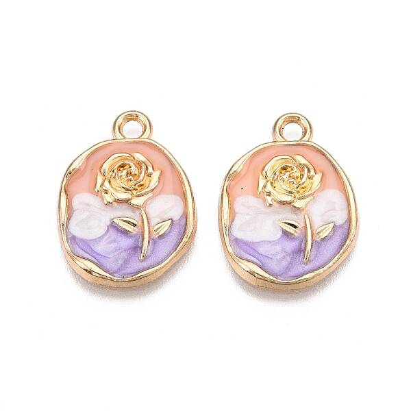 Rack Plating Alloy Enamel Pendants