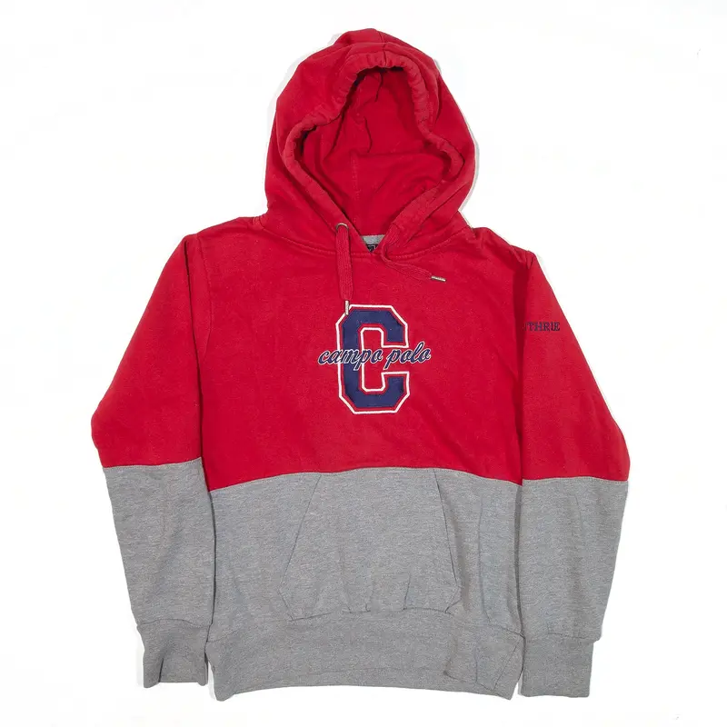 HOLLOWAY Campo Polo Hoodie Red Pullover Womens S