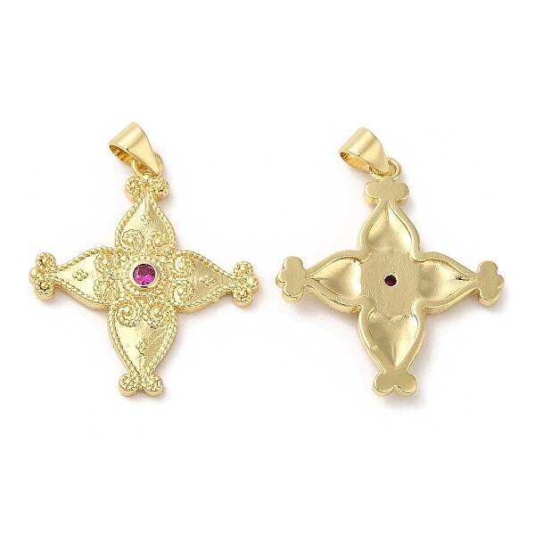 Brass Micro Pave Cubic Zirconia Pendants