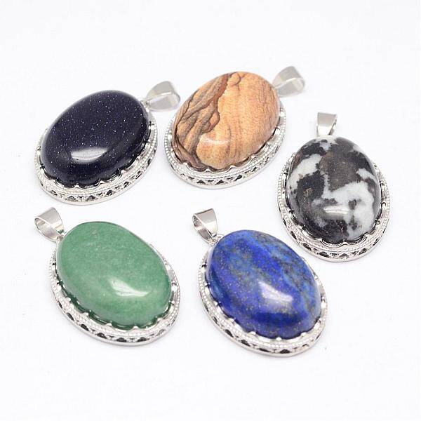 Natural & Synthetic Mixed Stone Pendants