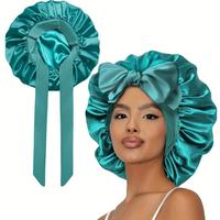 Double Layer Satin Bonnet, Soft and Breathable Hair Care Bonnet, Adjustable Night Sleeping Cap, Heatless Styling Tool for Wom...