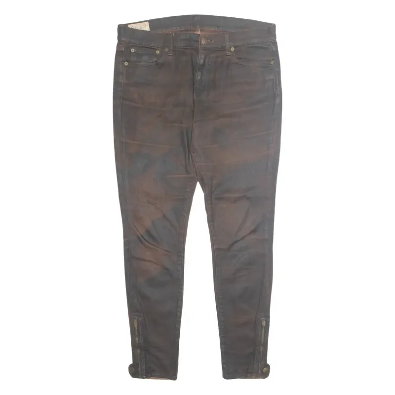 POLO RALPH LAUREN Womens Trousers Brown Regular Skinny W34 L28