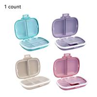 8-compartments Pill Organizer, 1 Count Mini Portable Soft Pill Case, Dustproof Pocket Medicine Storage Box, Home Organizer f...