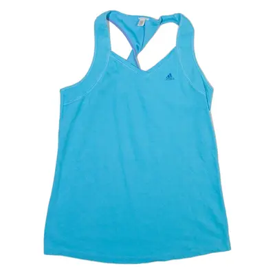 ADIDAS Womens Vest Blue Sleeveless L