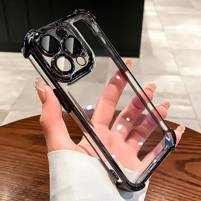 Clear Phone Case with Lens Film, Anti-drop Cellphone Protective Case, Shockproof Mobile Phone Cover for iPhone 11 12 13 14 15...