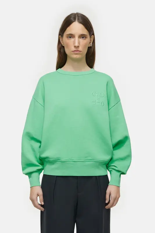 Sweatshi Basic Crewneck C95495-472-em Green-Kick | Color: GREEN KICK | Size: S