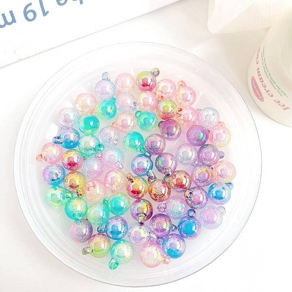 Transparent Bubble Acrylic Beads