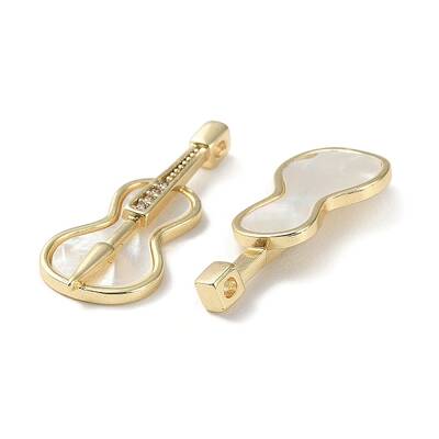 Natural White Shell Musical Instrument Pendants