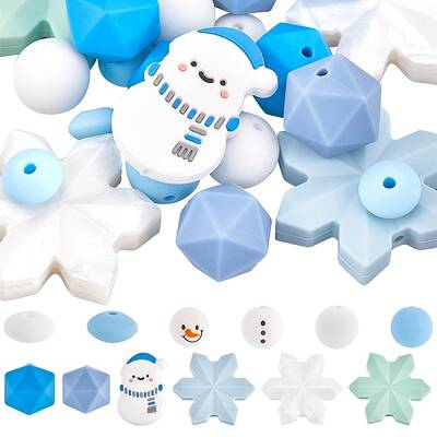 12 Styles Food Grade Eco-Friendly Silicone Beads